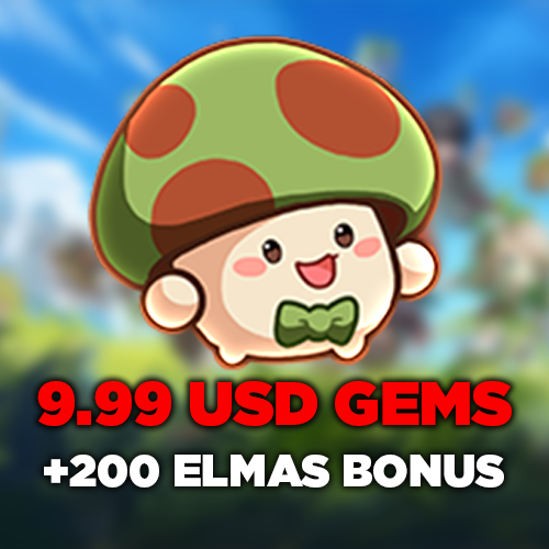 Legend of Mushroom 9.99 USD Gems + 200 Elmas
