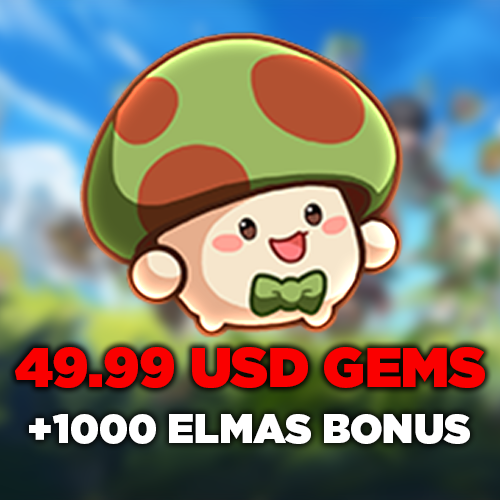 Legend of Mushroom 49.99 USD Gems + 1000 Elmas